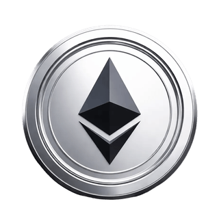 Pływający graficzny element w formie monety kryptowaluty Ethereum ETH